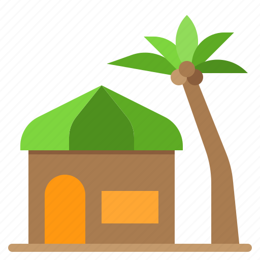 Resort, hotel, plam, tree, coconut, summer icon - Download on Iconfinder