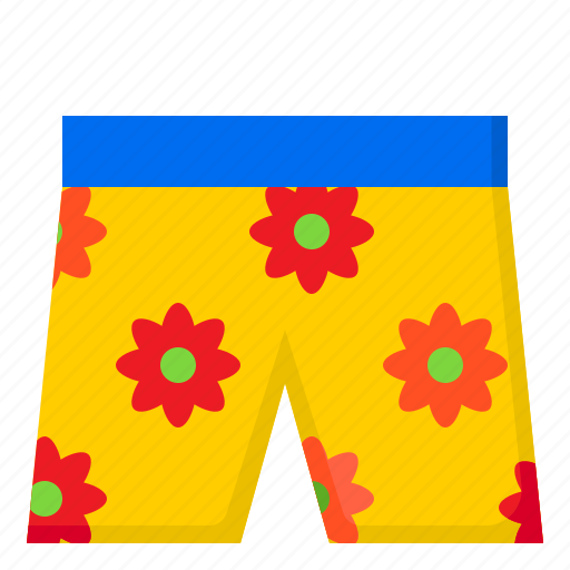 Short, cloth, flower, summer, beach icon - Download on Iconfinder