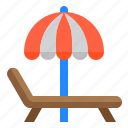 umbrella, beach, chair, sea, summer, deck