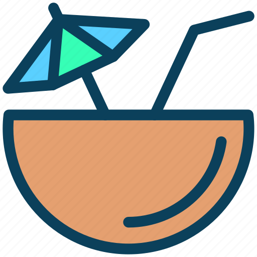 Summer, coconut, drink, refreshing, tropical icon - Download on Iconfinder