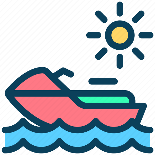 Summer, sea, motorboat, sun icon - Download on Iconfinder