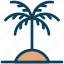 summer, island, beach, palm, tree 