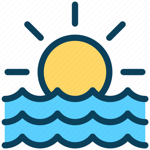 Summer, ocean, sea, sun, rise icon - Download on Iconfinder