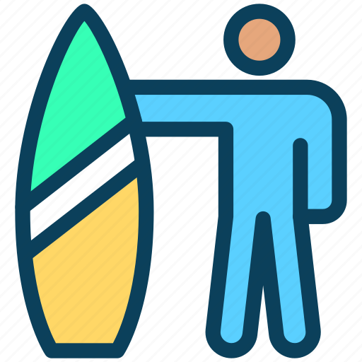 Summer, beach, surfing, surfboard, people icon - Download on Iconfinder