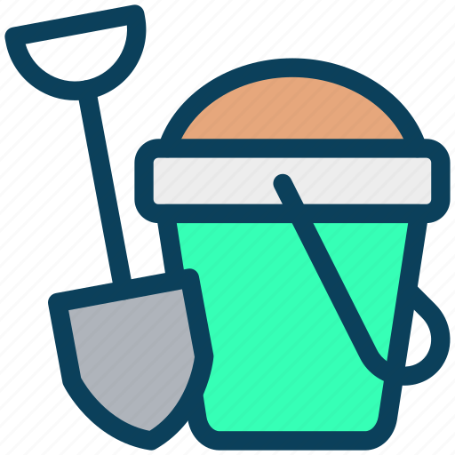 Summer, bucket, sand, shovel, beach icon - Download on Iconfinder