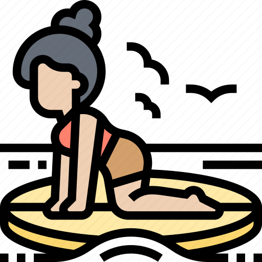 Surf, surfboard, activity, beach, sea icon - Download on Iconfinder