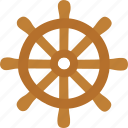 boat, rudder, sailing, ship, steering, wheel, summer