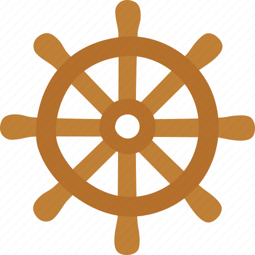 Boat, rudder, sailing, ship, steering, wheel, summer icon - Download on Iconfinder