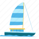 boat, sailing, sports, competition, transportation, summer