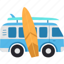 camper, caravan, travel, van, surf, car, vehicle, transport