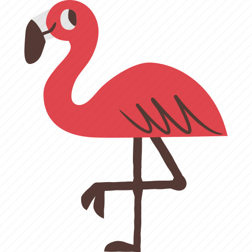 Flamingo, pink, smiling, standing, summer icon - Download on Iconfinder