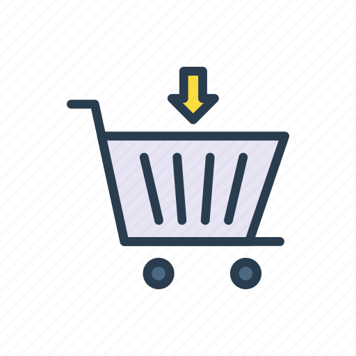 Arrow, cart, down, shopping, trolley icon - Download on Iconfinder