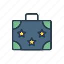 bag, briefcase, luggage, star, travel