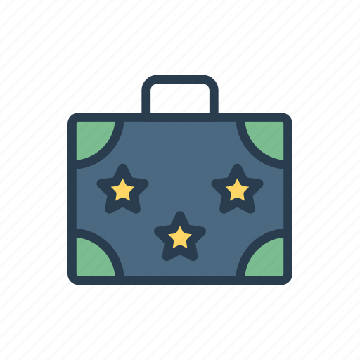 Bag, briefcase, luggage, star, travel icon - Download on Iconfinder