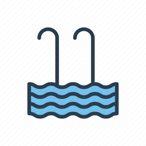 Bath, pool, stairs, swimming, water icon - Download on Iconfinder