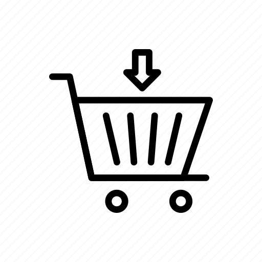 Arrow, cart, down, shopping, trolley icon - Download on Iconfinder