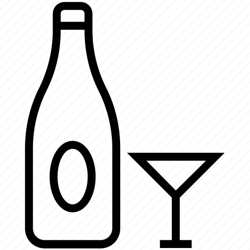 Alcohol, beer bottle, wine, wine bottle, wine glass icon - Download on Iconfinder