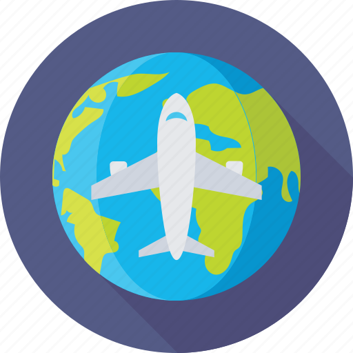 Aeroplane, globe, trip, world, world tour icon - Download on Iconfinder