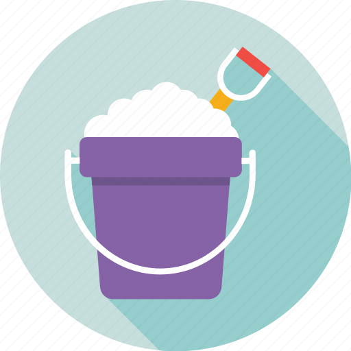 Beach toys, bucket, pail, snow spade, spade icon - Download on Iconfinder
