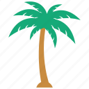 summer, palm, tree, vacation, coconut, beach, island