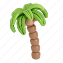 coconut tree, palm, balloon, toy, beach, summer, 3d 