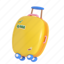 luggage, travel, vacation, balloon, toy, summer, 3d 