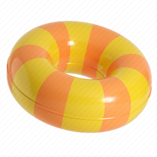 Swimming ring, toy, beach, rubber, pool, summer, 3d 3D illustration - Download on Iconfinder