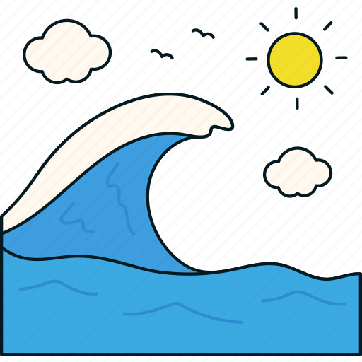 Seawaves, wave, summer, beach, travel, sea, pool icon - Download on Iconfinder