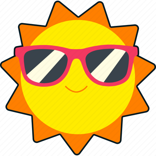 Sun, face, sunglasses, summer, travel, beach, sea icon - Download on Iconfinder