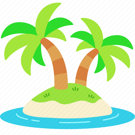 Palm, tree, green, island, summer, travel, beach icon - Download on Iconfinder