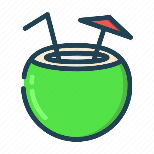 Coconut, beach, summer, food, fruit icon - Download on Iconfinder