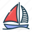 sailboat, boat, ship, travel, transport 