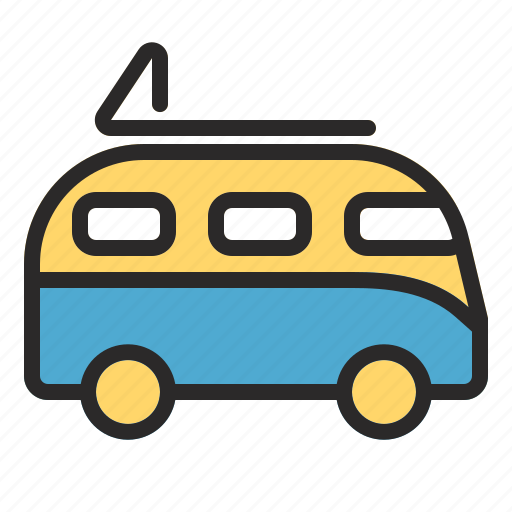 Van, holiday, car, summer, travel, vacation icon - Download on Iconfinder