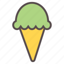 cone, cream, food, ice, on, summer, vacation 