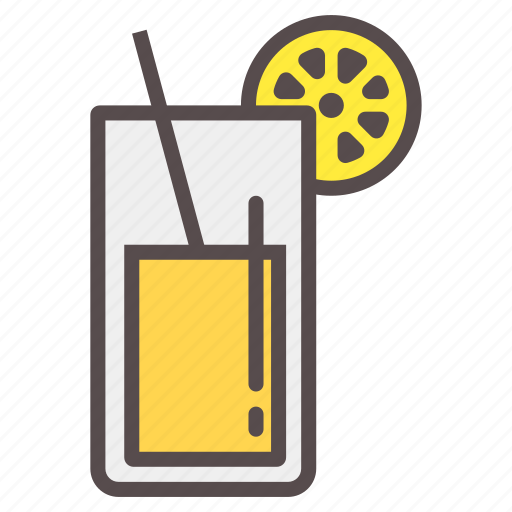 Drinks, glass, ice, juice, lemon, summer, vacation icon - Download on Iconfinder