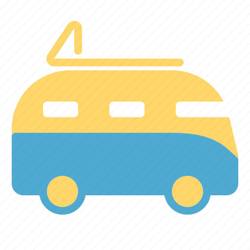 Van, holiday, car, summer, vacation, beach icon - Download on Iconfinder