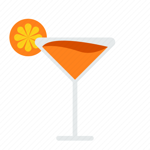 Beverage, cocktail, drink, glass, orange, summer, wine icon - Download on Iconfinder