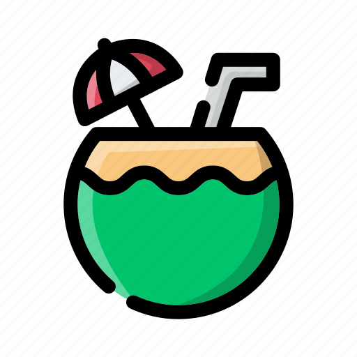 Coconut, food, healthy, fruit, organic, tropical, drink icon - Download on Iconfinder