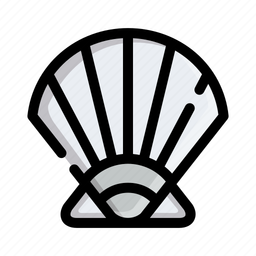 Shell, sea, ocean, vector, seashell, beach, scallop icon - Download on Iconfinder
