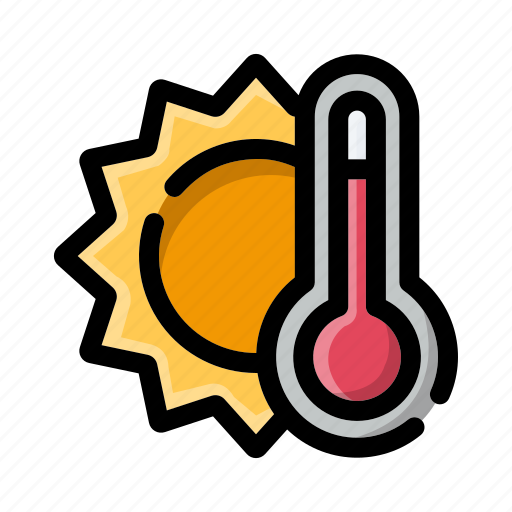 Thermometer, hot, temperature, heat, indicator, weather, warm icon - Download on Iconfinder