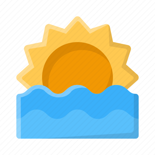 Sunset, sun, sunrise, summer, nature, element, horizon icon - Download on Iconfinder