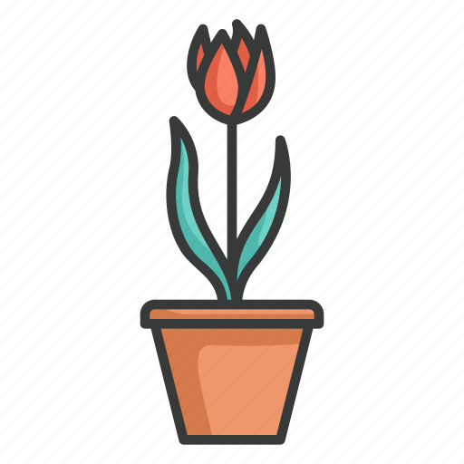 Flower, plant, tulips, pot, nature icon - Download on Iconfinder