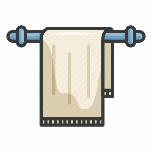 Towel, hanger, drying, bathroom, bath icon - Download on Iconfinder