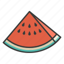 watermelon, slice, food, fruit, meal