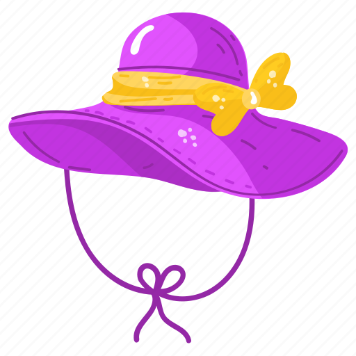 Summer hat, beach hat, beach cap, headwear, straw hat icon - Download on Iconfinder