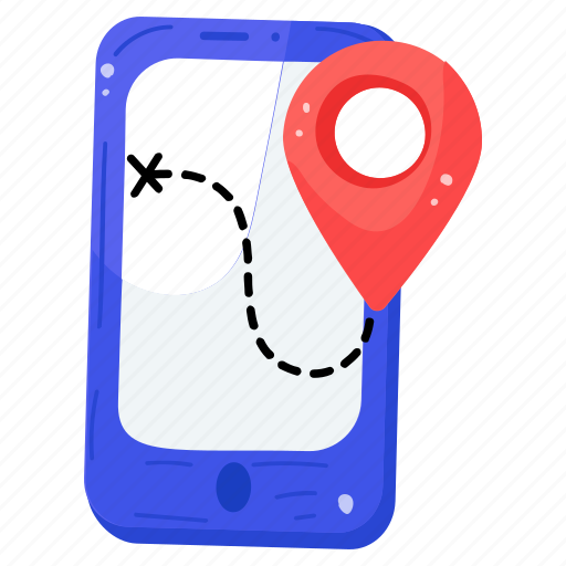 Online tracking, mobile navigation, mobile gps, online location, navigation app icon - Download on Iconfinder