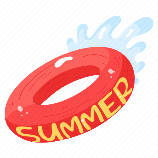 Pool ring, swim ring, inflatable ring, pool toy, pool accessory icon - Download on Iconfinder