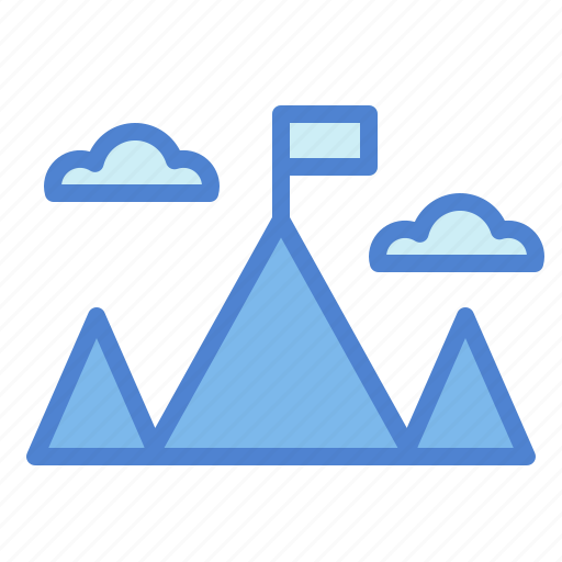 Hills, mountain, sunny, trees icon - Download on Iconfinder