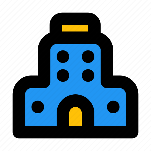 Hotel, accommodation, bed, building icon - Download on Iconfinder