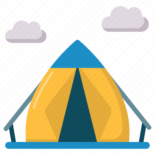 Mountain, campfire, tent, summer icon - Download on Iconfinder